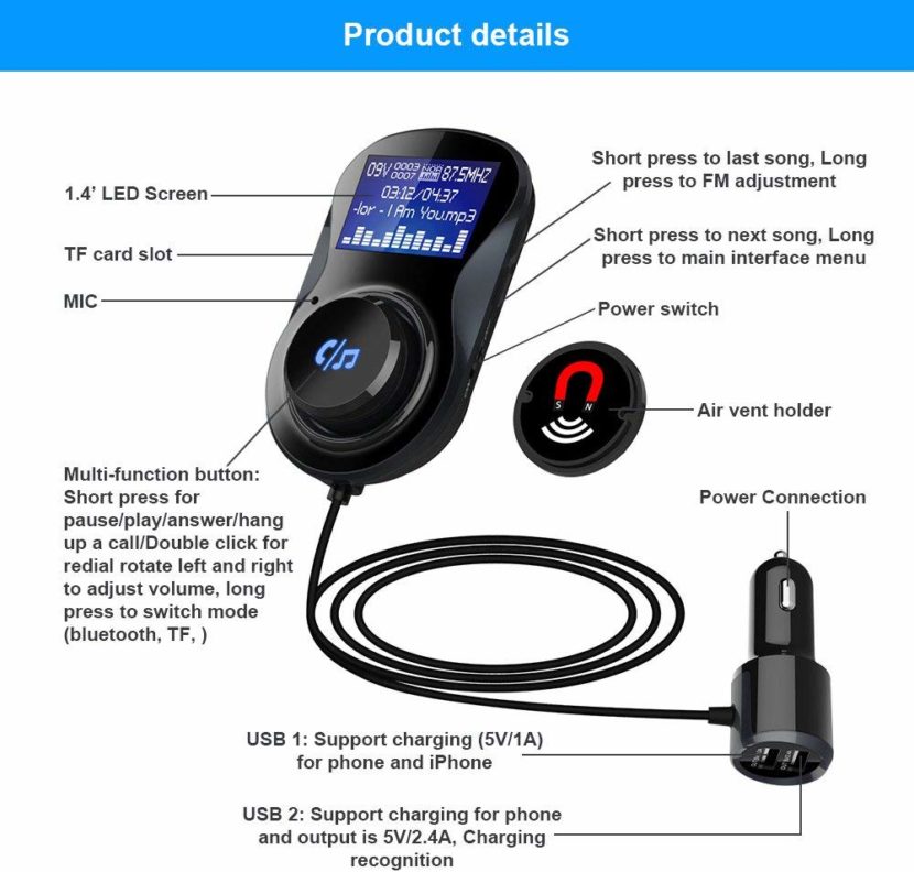 Cargador Multimedia Bluetooth